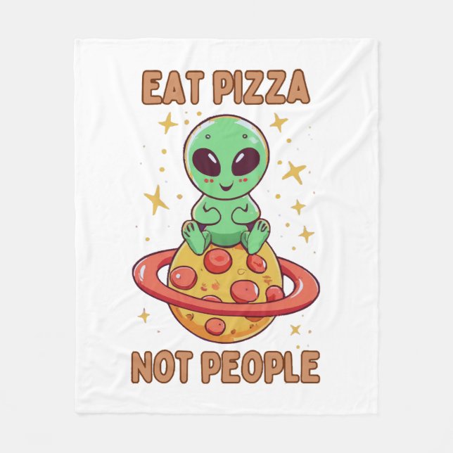 Couverture Polaire Mangez de la pizza pas des gens (Devant)