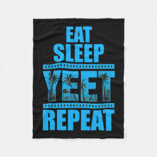 Couverture Polaire Mangez le sommeil Yeet Répéter Vintage