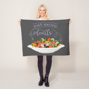 Couverture Polaire Mangez plus de plantes frais motivation salade let