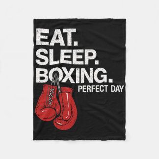 Couverture Polaire Mangez Sleep Boxing Gants Boxer Combat Sport de co