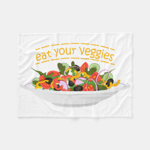 Couverture Polaire Mangez vos Légumes Citer salade fraîche mélange bo