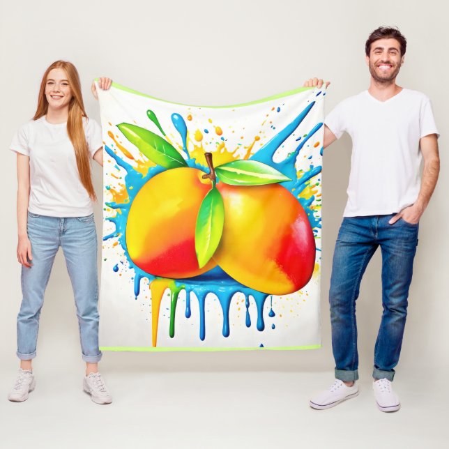 Couverture Polaire Mango Éclaboussure de Couleur (En situation)