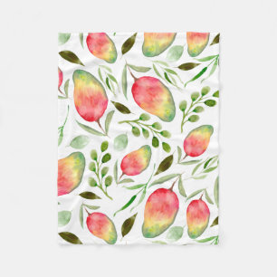 Couverture Polaire Mangues aquarelles   Motif   Fruit