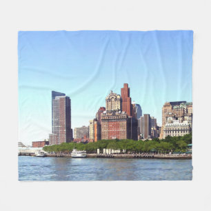 Couverture Polaire Manhattan NY - Manhattan Skyline un jour clair