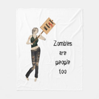 Couverture Polaire Manifestation de filles Zombie Pin Up J'ai Fleece 