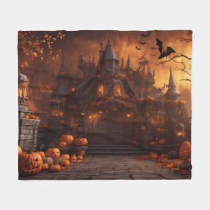 Couverture Polaire Manoir gothique Éffrayant Halloween Maison effraya