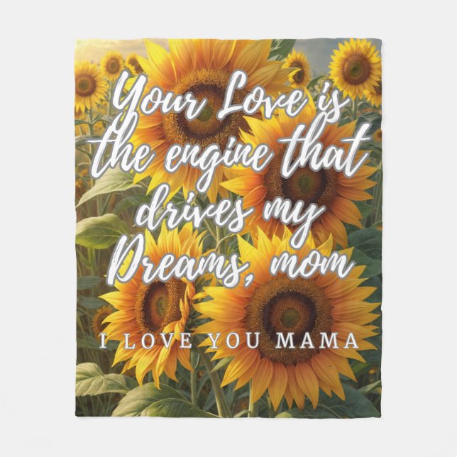 Couverture Polaire Manta de Girasoles para Mamá (Devant)