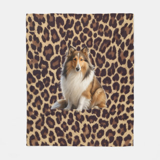 Couverture Polaire Manta de rough collie de tela polar