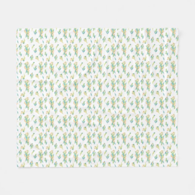 Couverture Polaire Manta "Flores del Campo"  (Devant (Horizontal))