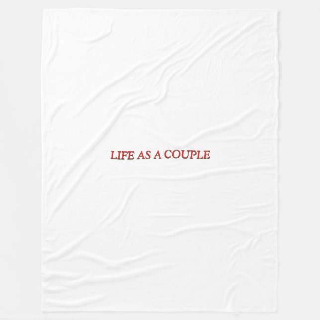 Couverture Polaire "Manta Vida En Pareja Amor Romántico Hogar (Devant)