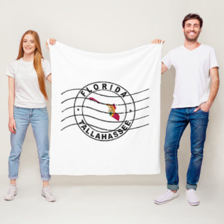 Couverture Polaire Map of Florida, Postal Passport Stamp, Travel Stam