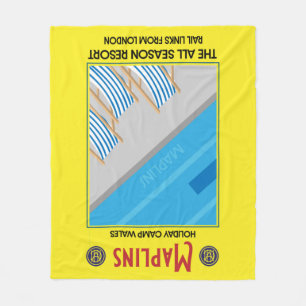 Couverture Polaire Maplins Camping de vacances Vintage britannique