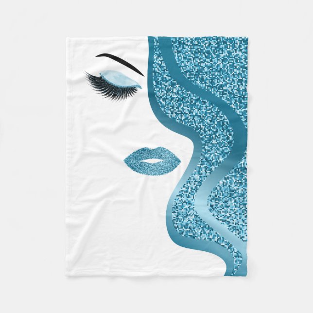 Couverture Polaire Maquillage avec effet parties scintillant (Devant)