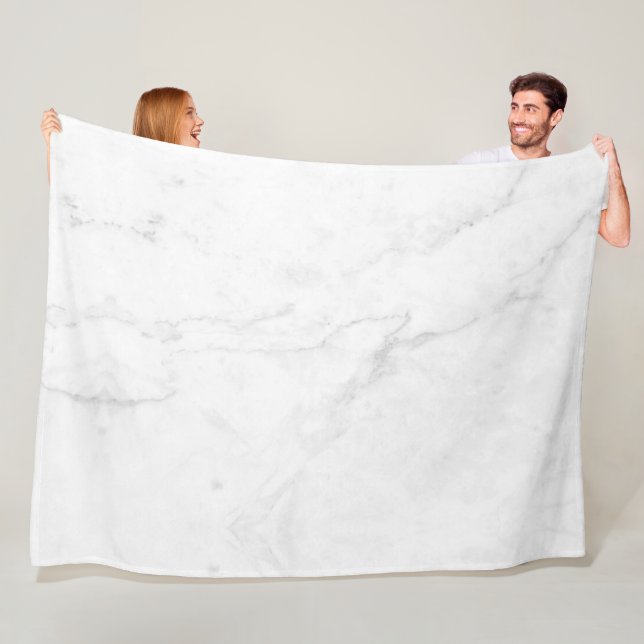 Couverture Polaire Marbre Blanc (En situation)