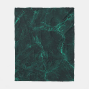 Couverture Polaire Marbre vert foncé, texture transparente.