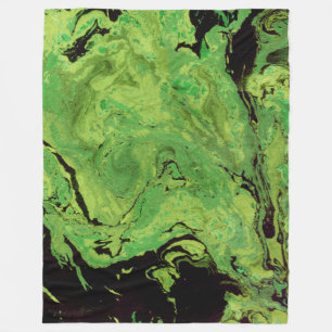 Couverture Polaire Marbre vert noir