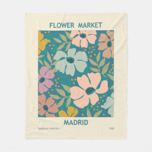 Couverture Polaire Marché aux fleurs Madrid Imprimer