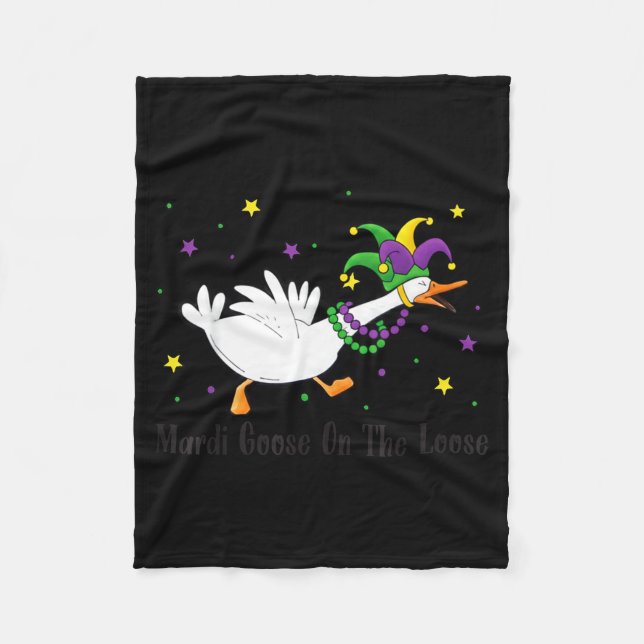 Couverture Polaire Mardi Goose On The Loose Fat Tuesday Funny Mardi G (Devant)