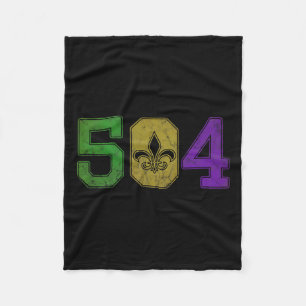 Couverture Polaire Mardi Gras 504 T Shirt Nola Nouvelle Orléans Louis