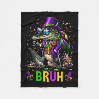Couverture Polaire Mardi Gras Bruh Marigator Alligator Mardi Gras Cos