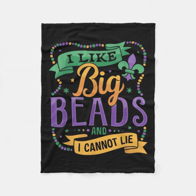 Couverture Polaire Mardi Gras I Like Big Beads And I Cannot Lie Funny (Devant)
