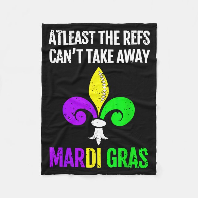 Couverture Polaire Mardi Gras New Orleans Funny Football Gift  (Devant)