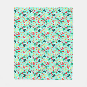 Couverture Polaire Mare Vert Noël Motif coloré