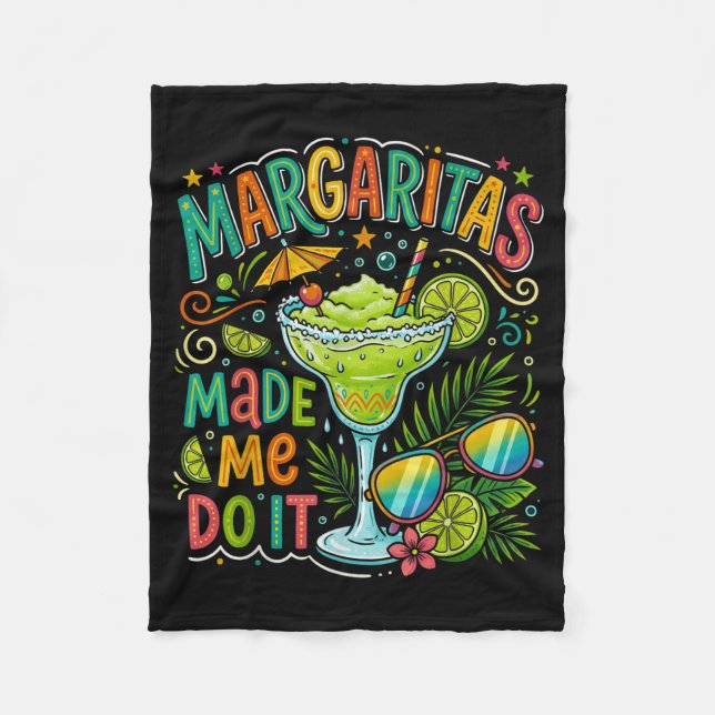 Couverture Polaire Margaritas m'ont fait faire ça Cinco De Mayo (Devant)