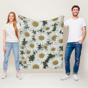 Couverture Polaire Marguerite blanche