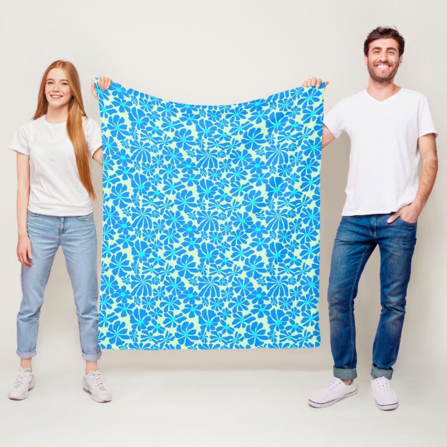Couverture Polaire Marguerite en 2 teintes B02.bblue L Vert BG (En situation)
