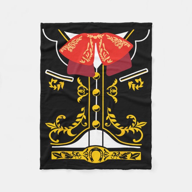 Couverture Polaire Mariachi Tee Charro Cinco De Mayo Hallowee (Devant)