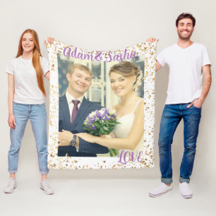 Couverture Polaire Mariage de photographie personnalisée rustique et 