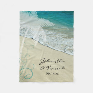 Couverture Polaire Mariage de plage tropicale
