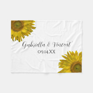 Couverture Polaire Mariage de tournesol jaune