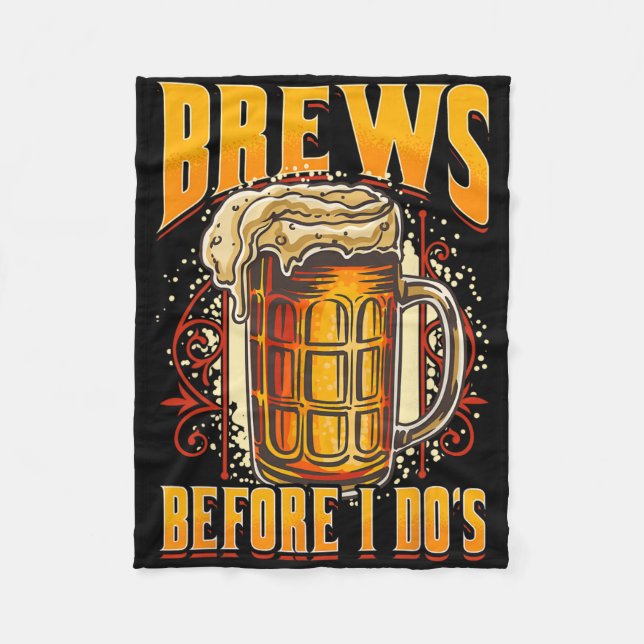 Couverture Polaire Mariage Drôle Alcool Avant Moi Dos Bière Boire Gr (Devant)