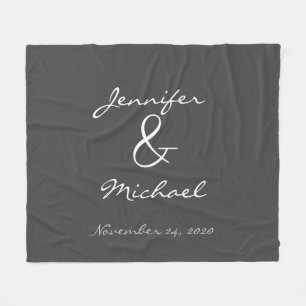 Couverture Polaire mariage du couple marié et marié rustique moderne