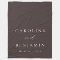 Mariage Élégant Minimaliste Brun Mocha Calligraphi