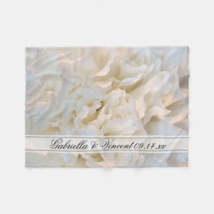 Couverture Polaire Mariage floral de carnation blanche