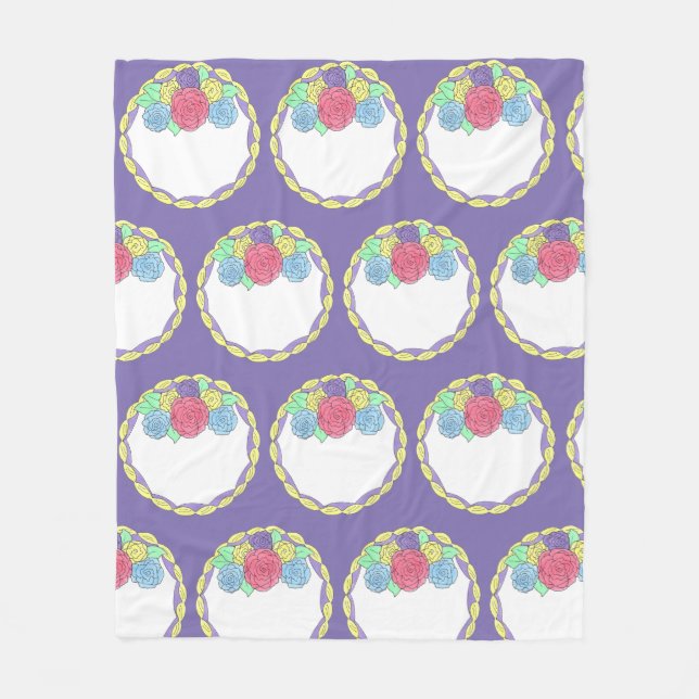 Couverture Polaire Mariage Groom Personnalisé Fruit Fleur Mariage Fav (Devant)