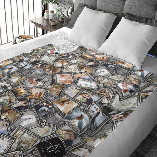 Couverture Polaire Mariage Keepsaké 31 Photo Collage noir ID1065 Fle (Créateur téléchargé)