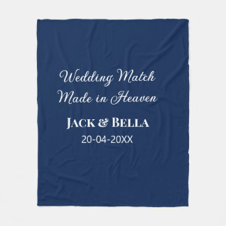 Couverture Polaire Mariage Match fait au ciel mariage faveurs bleu