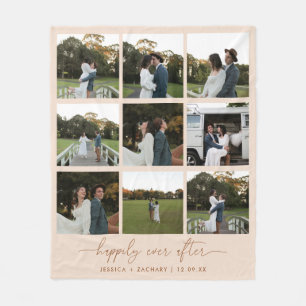 Couverture Polaire Mariage Minimaliste Neutre 9 Photos Collage
