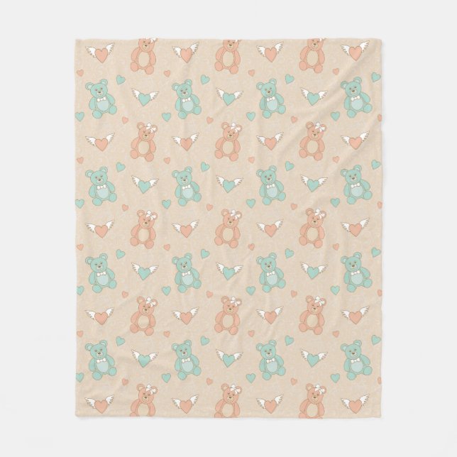 Couverture Polaire Mariage-nounours (Devant)
