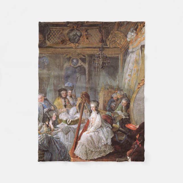 Couverture Polaire Marie Antoinette Dans Sa Chambre À Versailles (Devant)