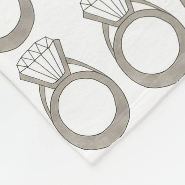 Couverture Polaire Mariée Mariage de la mariée de Diamond Ring Bling (Coin)