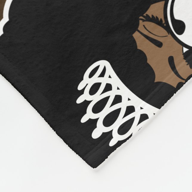 Couverture Polaire Mariée mélanine avec Afro (Coin)