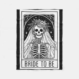 Couverture Polaire Mariée pour être gothique Skeleton Tarot Card Bach