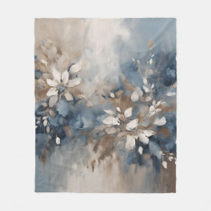 Couverture Polaire Marine Bleu clair Brown Floral moderne