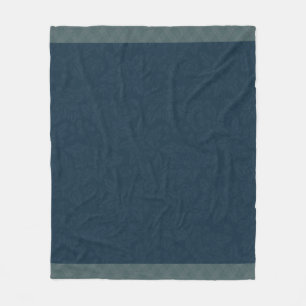 Couverture Polaire Marine Jacquard bleu Floral Turquoise Plaid