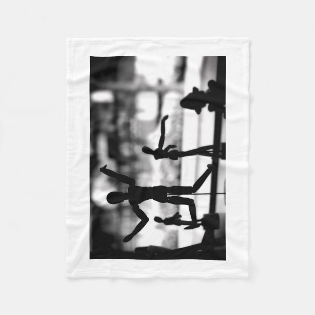 Couverture Polaire Marionnette en bois BW (Devant)